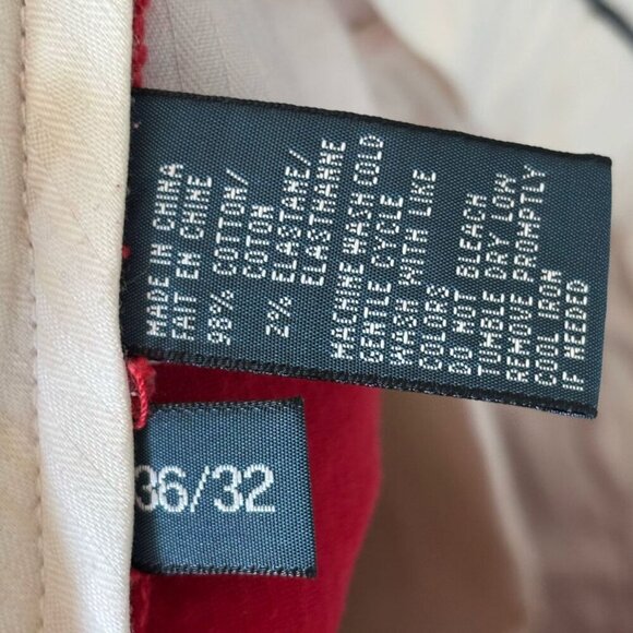 Polo By Ralph Lauren Mens Corduroy Straight Leg Pants Red Size 36/32 - Picture 7 of 10